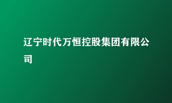 辽宁时代万恒控股集团有限公司