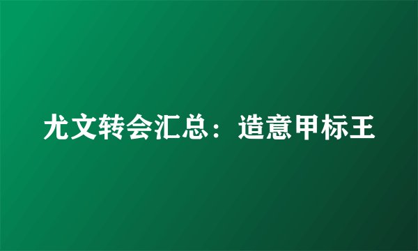 尤文转会汇总:造意甲标王