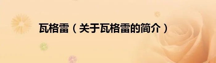 瓦格雷（关于瓦格雷的简介）