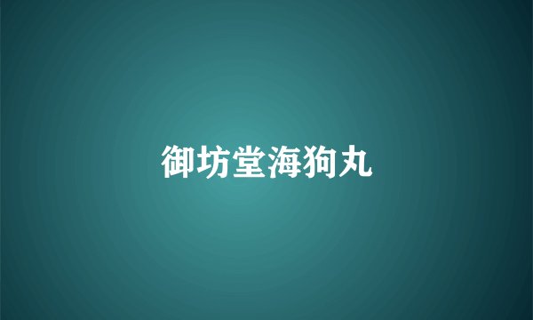 御坊堂海狗丸
