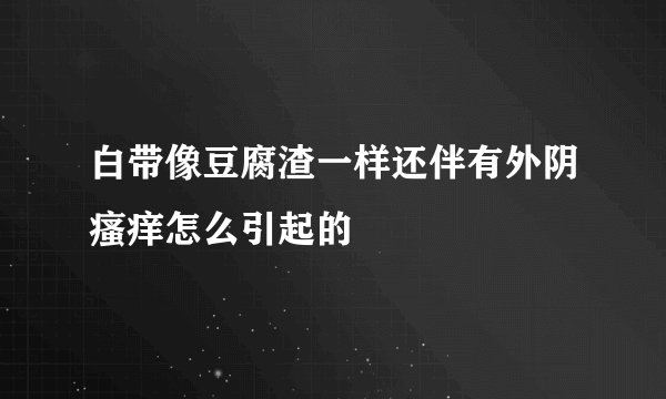 白带像豆腐渣一样还伴有外阴瘙痒怎么引起的