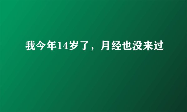 我今年14岁了，月经也没来过