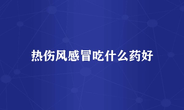 热伤风感冒吃什么药好