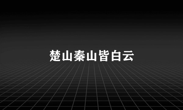 楚山秦山皆白云