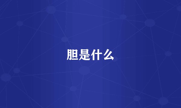 胆是什么