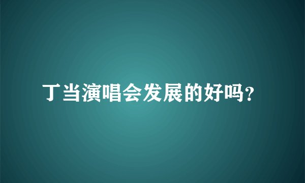丁当演唱会发展的好吗？