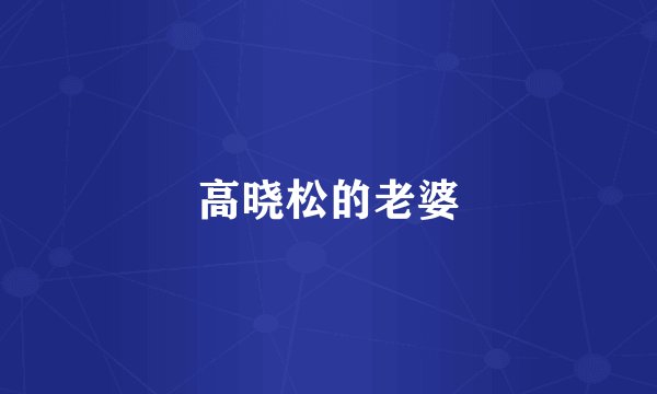 高晓松的老婆