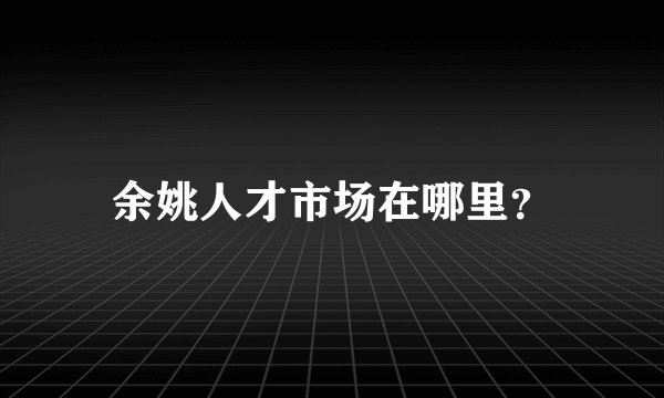 余姚人才市场在哪里？
