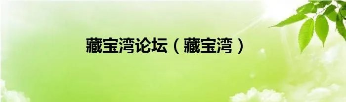藏宝湾论坛（藏宝湾）
