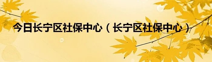 今日长宁区社保中心（长宁区社保中心）