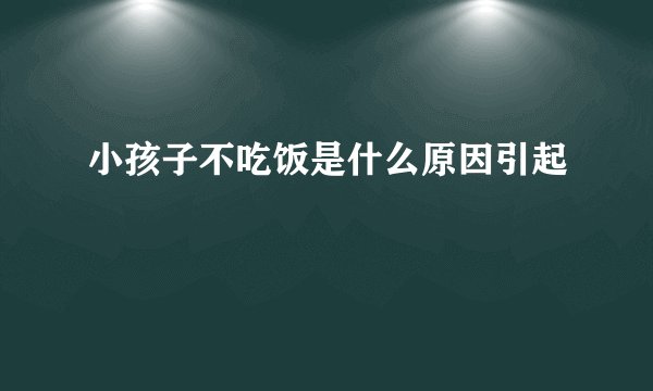 小孩子不吃饭是什么原因引起