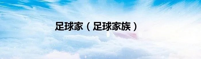 足球家(足球家族)