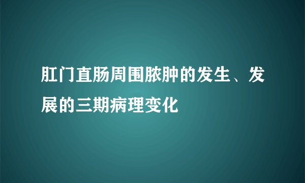 肛门直肠周围脓肿的发生、发展的三期病理变化