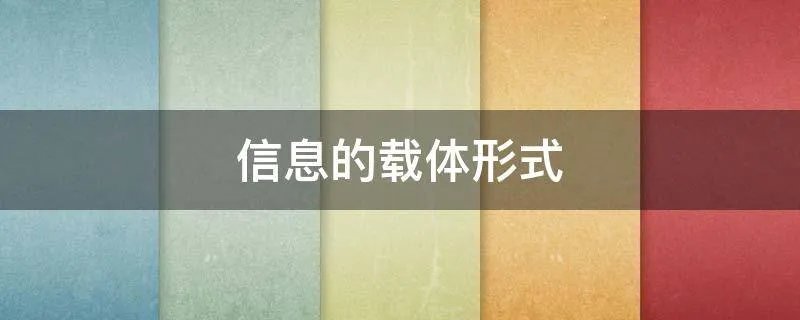 信息的载体形式