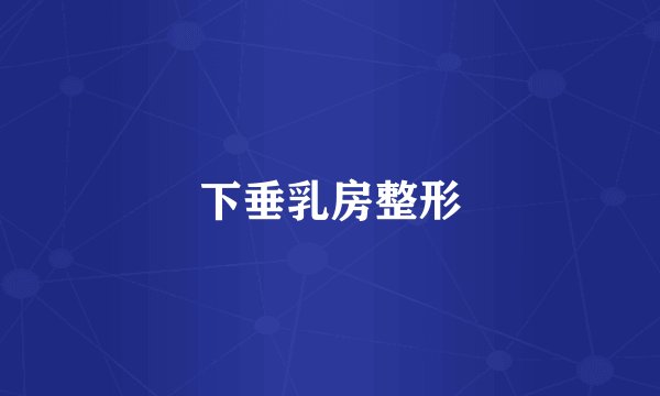 下垂乳房整形