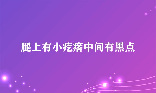 腿上有小疙瘩中间有黑点