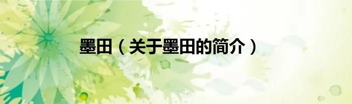 墨田（关于墨田的简介）