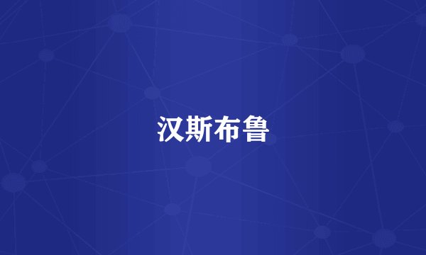 汉斯布鲁