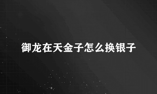 御龙在天金子怎么换银子