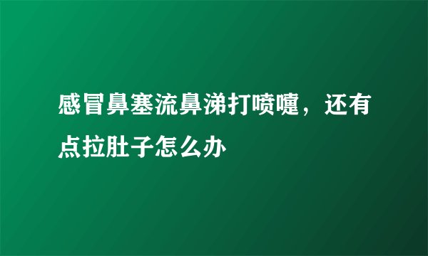 感冒鼻塞流鼻涕打喷嚏，还有点拉肚子怎么办