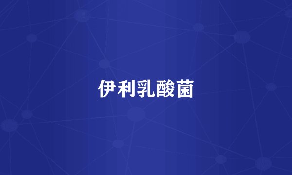 伊利乳酸菌