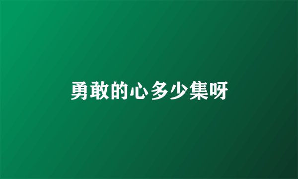 勇敢的心多少集呀