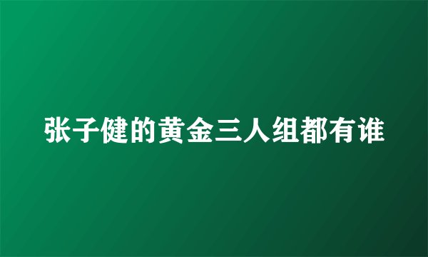 张子健的黄金三人组都有谁