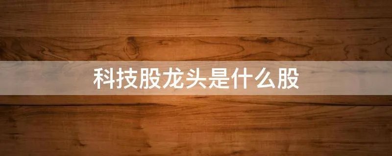科技股龙头是什么股