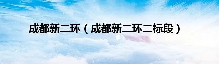 成都新二环(成都新二环二标段)