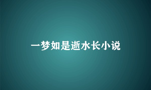 一梦如是逝水长小说
