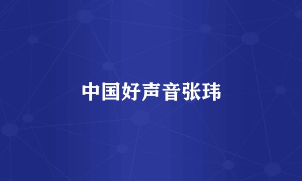中国好声音张玮