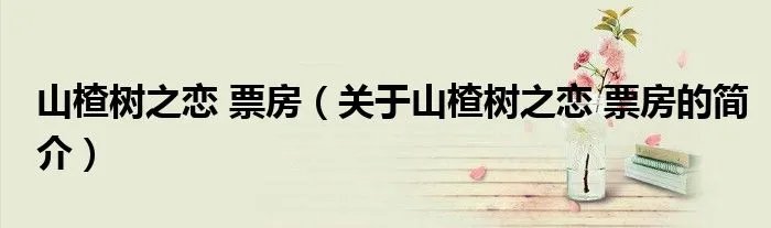 山楂树之恋 票房（关于山楂树之恋 票房的简介）