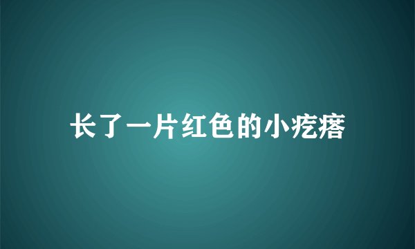 长了一片红色的小疙瘩