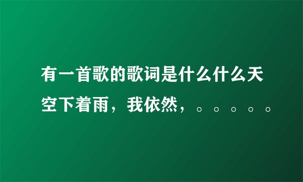 有一首歌的歌词是什么什么天空下着雨，我依然，。。。。。