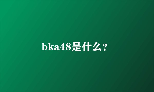 bka48是什么？
