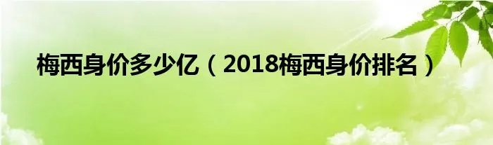 梅西身价多少亿（2018梅西身价排名）