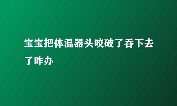宝宝把体温器头咬破了吞下去了咋办