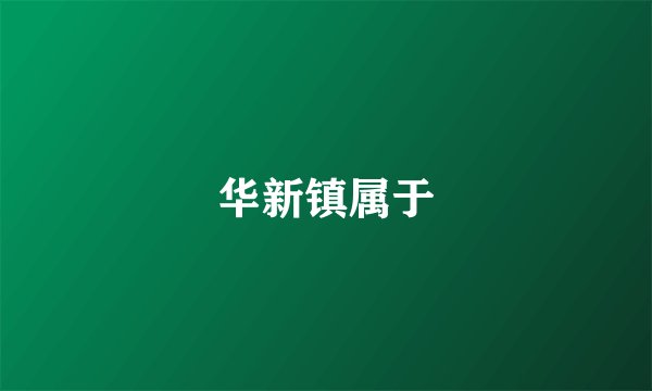 华新镇属于