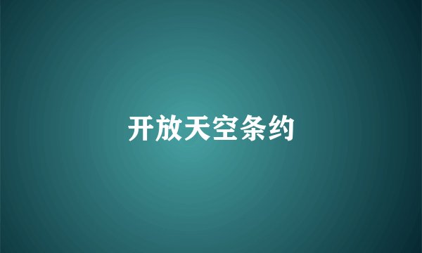 开放天空条约