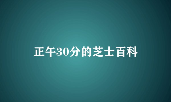 正午30分的芝士百科
