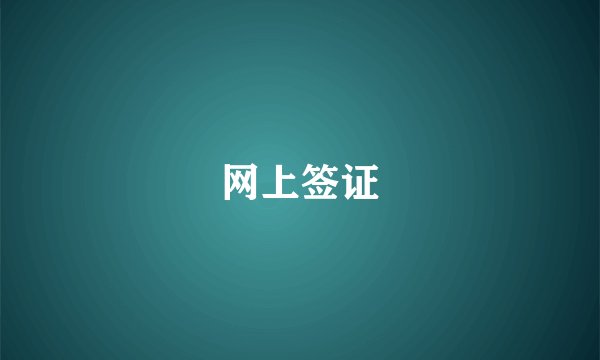 网上签证