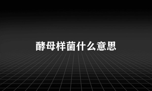 酵母样菌什么意思