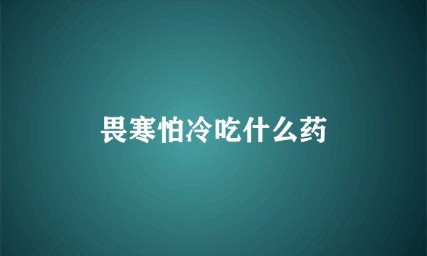 畏寒怕冷吃什么药
