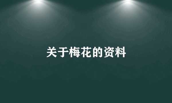 关于梅花的资料