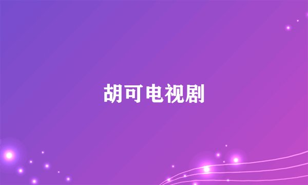 胡可电视剧