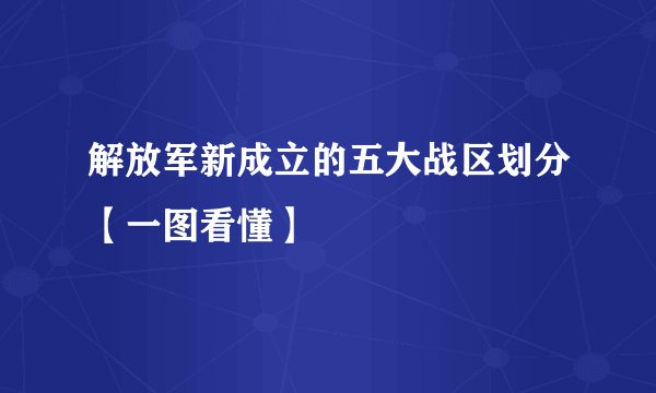 解放军新成立的五大战区划分【一图看懂】