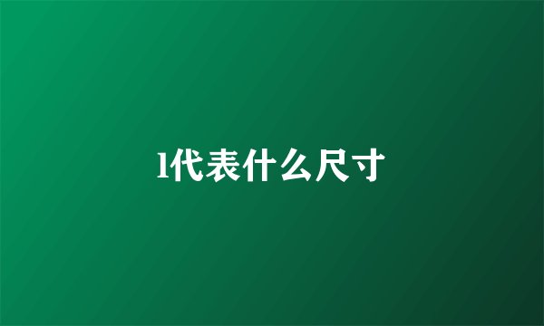 l代表什么尺寸