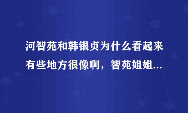 河智苑和韩银贞为什么看起来有些地方很像啊,智苑姐姐应该没整过容吧