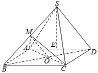 11. 如图,已知四棱锥S-ABCD,底面ABCD是边长为2的棱形,∠ABC=60°,侧面SAD为正三角形,侧面SAD⊥底面ABCD,M为侧棱SB的中点,E为线段AD的中点. (Ⅰ)求证:SD∥平面MAC; (Ⅱ)求证:SE⊥AC; (Ⅲ)求三棱锥M-ABC的体积.