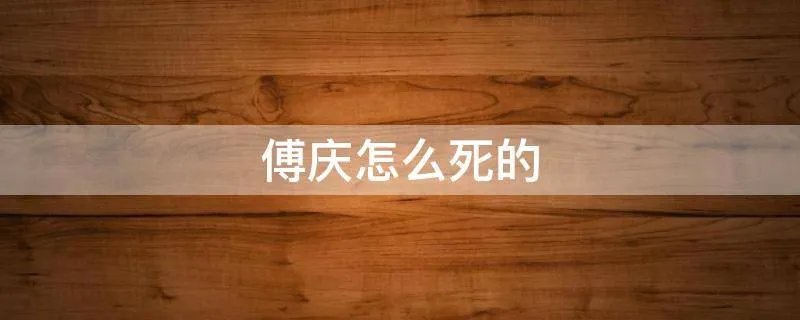 傅庆怎么死的